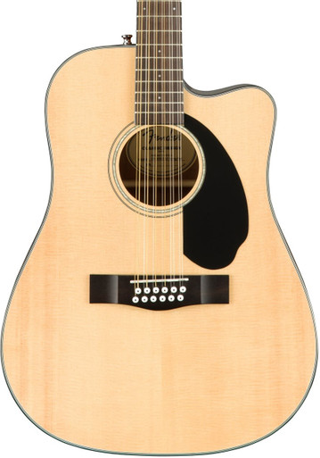Fender CD60SCE Cutaway Electro Acoustic 12-String Guitar in Natural
