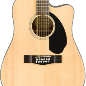 Fender CD60SCE Cutaway Electro Acoustic 12-String Guitar in Natural