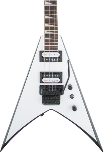 Jackson Guitar JS32 King V in White with Black Bevels and Amaranth Fretboard - Image 1