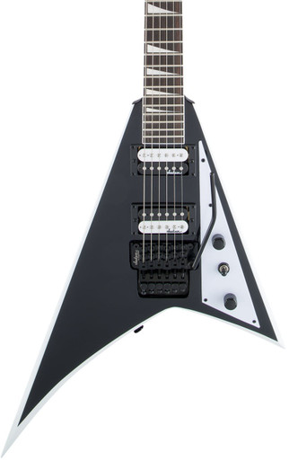 Jackson Guitar JS32 Rhoads in Black with White Bevels and Amaranth Fretboard - Image 1
