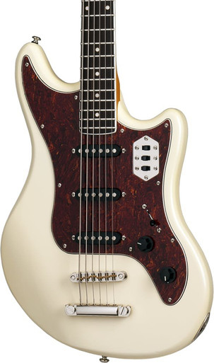 Schecter Hellcat VI Bass Guitar in Ivory Pearl - Image 1