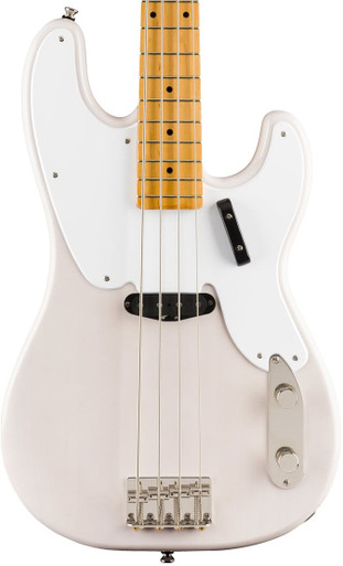 Squier Classic Vibe 50s Precision Bass Guitar in White Blonde - Image 1