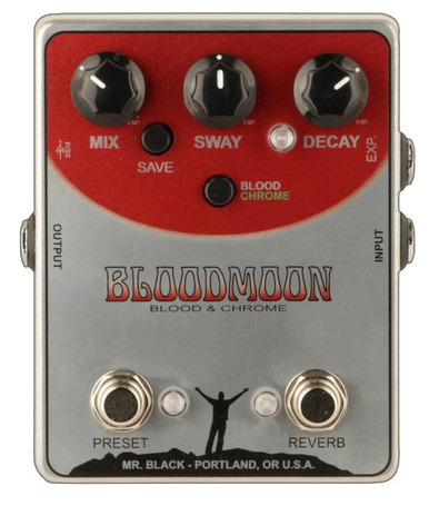 Mr. Black BloodMoon Blood and Chrome Dual Modulated Reverb Pedal