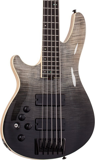 Schecter SLS Elite-5 Bass Guitar in Black Fade Burst Left Handed