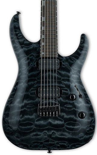 ESP LTD H-1001 QM Electric Guitar In See Thru Black - Image 1