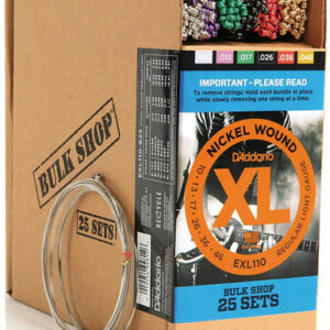 D'Addario XL 10-46 Nickel Wound Electric Guitar Strings, 25 Sets