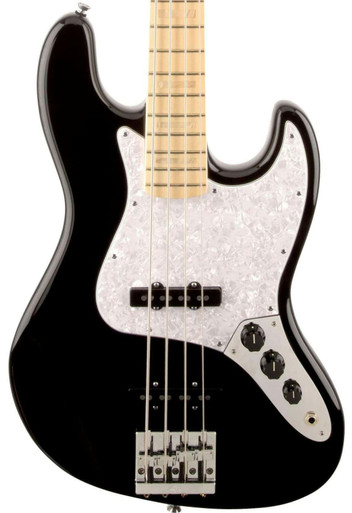 Fender American Geddy Lee Jazz Bass Guitar in Black - Image 1