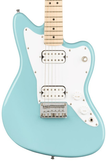 Squier Mini Jazzmaster Electric Guitar in Daphne Blue - Image 1