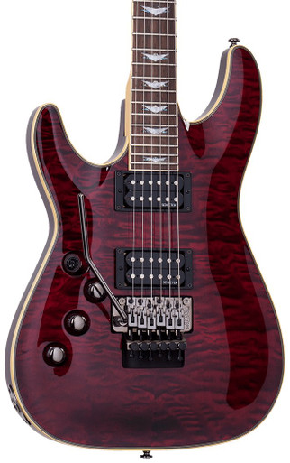 Schecter Omen Extreme 6 FR Left Handed Electric Guitar in Black Cherry - Image 1