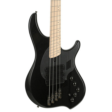 Dingwall NG-3 4-String Electric Bass Guitar - Black Metallic with Maple Fingerboard - Matching Headstock