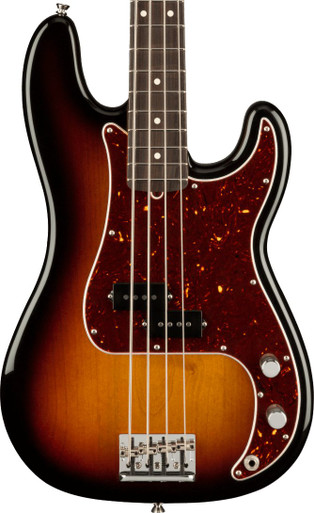 Fender American Professional II Precision Bass Guitar in 3 Tone Sunburst with Rosewood Fingerboard - Image 1