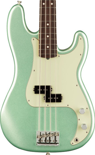 Fender American Professional II Precision Bass Guitar in Mystic Surf Green