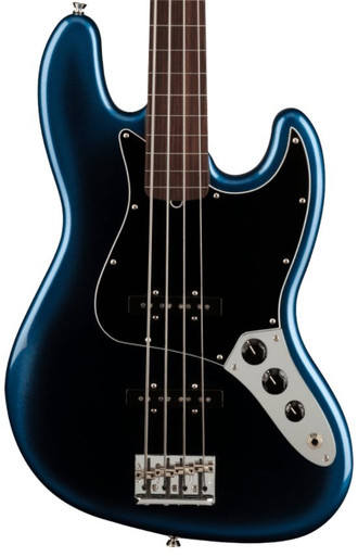 Fender American Professional II Jazz Bass Guitar Fretless In Dark Night with Rosewood Fingerboard - Image 1