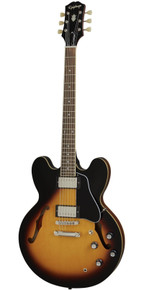 Epiphone Inspired by Gibson ES-335 Semi-Hollow Electric Guitar in Vintage Sunburst - Image 3