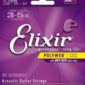Elixir Polyweb Light 10-47 12 String Acoustic Guitar