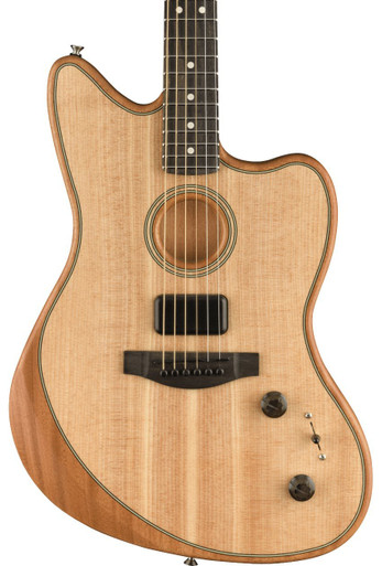 Fender American Acoustasonic Jazzmaster Acoustic/Electric Guitar in Natural - Image 1