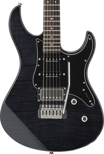 Yamaha Pacifica 612V FM Mk II Electric Guitar In Trans Black with Flamed Maple Top - Image 1