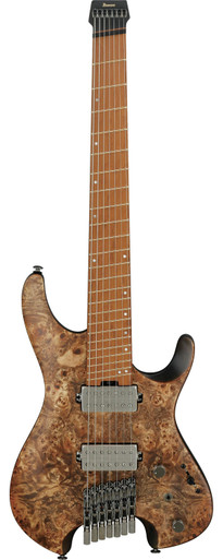Ibanez QX527PB-ABS Q Series 7-String Headless Electric Guitar HH in Antique Brown Stained with Slanted Frets - Image 2