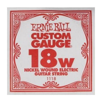 Ernie Ball Single Wound Electric Guitar String 18W