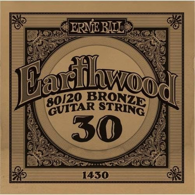 Ernie Ball Single 80/20 Bronze Acoustic Guitar String 30