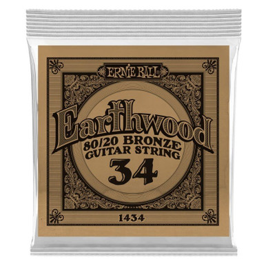 Ernie Ball Single 80/20 Bronze Acoustic Guitar String 34