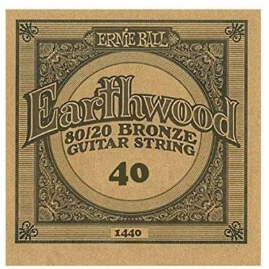 Ernie Ball Single 80/20 Bronze Acoustic Guitar String 40