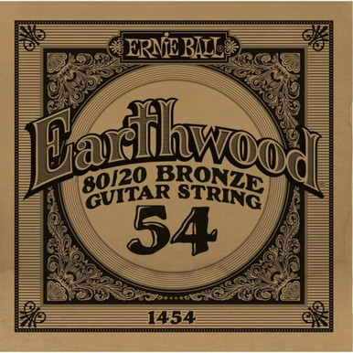 Ernie Ball Single 80/20 Bronze Acoustic Guitar String 54