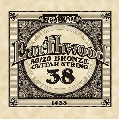 Ernie Ball Single 80/20 Bronze Acoustic Guitar String 38