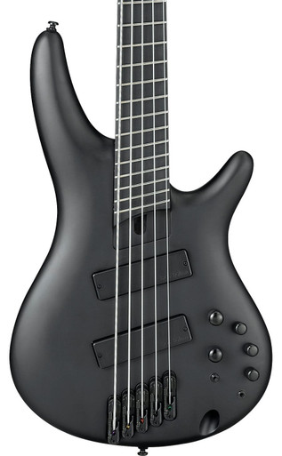 Ibanez SRMS625EX-BKF Limited Edition Iron Label Multi-Scale 5-String Bass Guitar in Black Flat