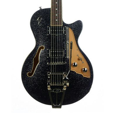 Duesenberg Starplayer TV Semi-Hollow Electric Guitar in Black Sparkle