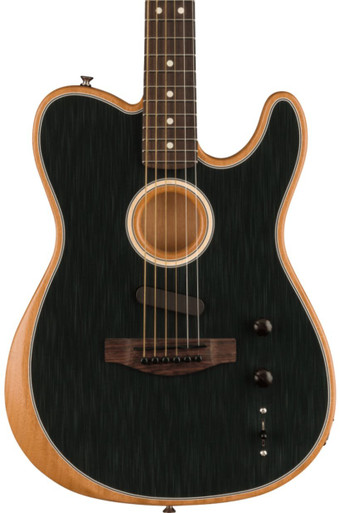 Fender Acoustasonic Player Telecaster Acoustic/Electric Guitar in Brushed Black