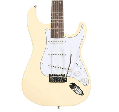 EastCoast ST1 Electric Guitar in Vintage White with Rosewood Fretboard - Image 1