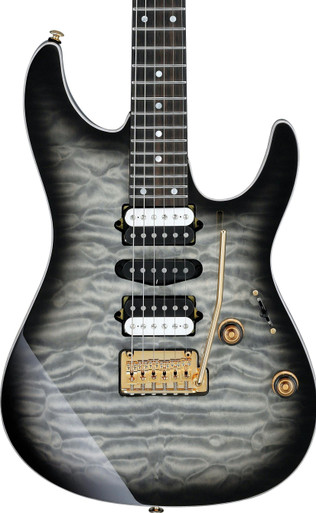Ibanez AZ47P1QM-BIB Premium Electric Guitar in Black Ice Burst - Image 1