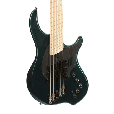 Dingwall NG-3 5-String Electric Bass Guitar in Gloss Black and Forest Green with Maple Fingerboard