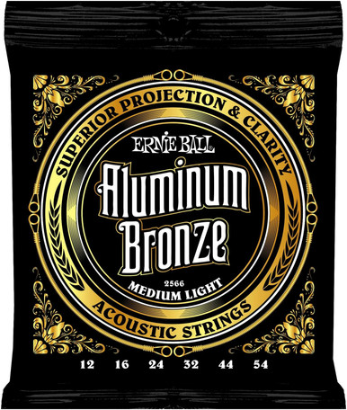 Ernie Ball 2566 Aluminium Bronze Medium-Light Acoustic Guitar - Image 1