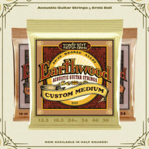 Ernie Ball Earthwood Custom Med Phos Bronze Acoustic Guitar Strings 12.5-56 Gauge