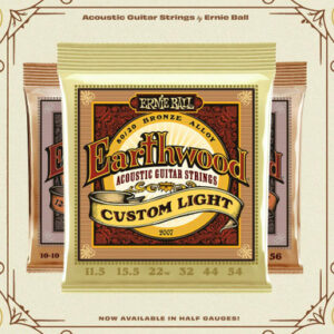 Ernie Ball Earthwood Custom Light 8020 Bronze Acoustic Guitar Strings 11.5-54 Gauge