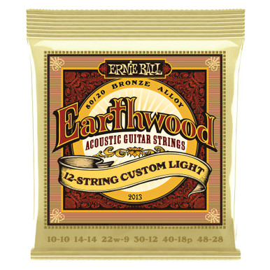Ernie Ball Earthwood Custom Light 12 String 8020 Bronze Acoustic Guitar Strings 10-48 Gauge