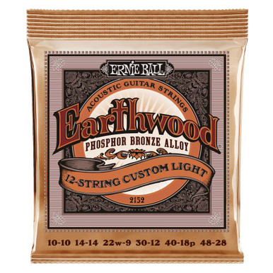 Ernie Ball Earthwood Custom Light 12 String Phosphor Bronze Acoustic Guitar Strings 10-48 Gauge