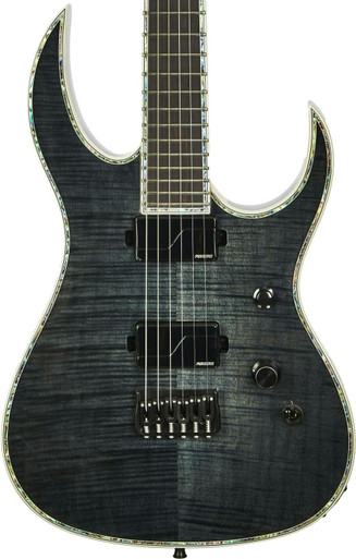 BC Rich Extreme Series Shredzilla Exotic Electric Guitar in Transparent Black Satin