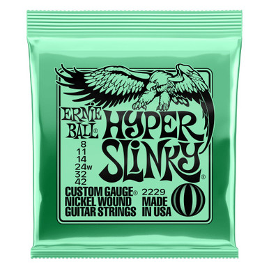 Ernie Ball Hyper Slinky Nickel Wound Electric Guitar Strings 8 - 42 Gauge