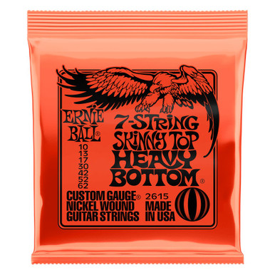Ernie Ball Skinny Top Heavy Bottom Slinky 7-String Nickel Wound Electric Guitar Strings 10 - 62 Gauge