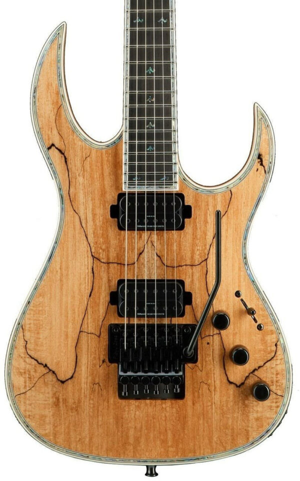 BC Rich Prophecy Series Shredzilla Exotic Archtop Electric Guitar with Floyd Rose in Spalted Maple - Image 1