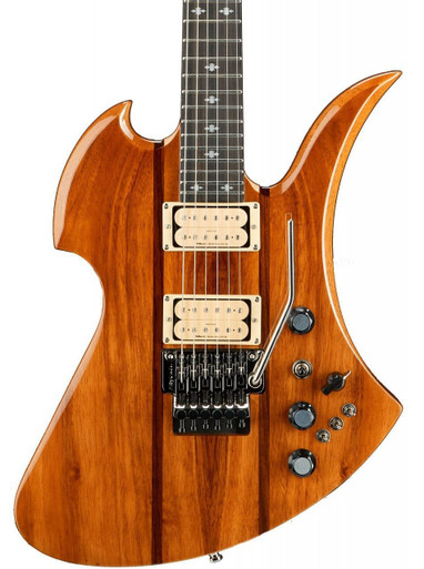 BC Rich Legacy Series Mockingbird Exotic ST Electric Guitar with Floyd Rose in Natural Koa - Image 1