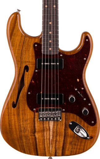 Fender Custom Shop Artisan Dual P-90 Koa Stratocaster Electric Guitar in Aged Natural