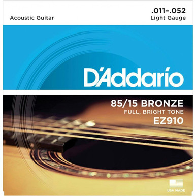 D'Addario EZ910 85/15 Bronze Acoustic Guitar Strings - Light