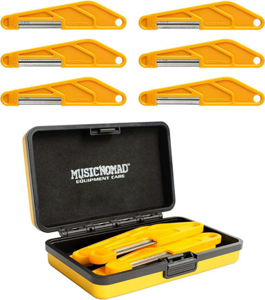 MusicNomad Electric Guitar Diamond Coated Nut File Set for Medium Strings