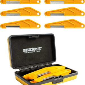 MusicNomad Acoustic Guitar Diamond Coated Nut File Set Light/Medium Strings