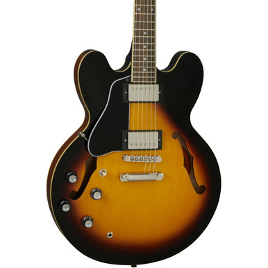Epiphone Inspired by Gibson ES-335 Semi-Hollow Left Handed Electric Guitar in Vintage Sunburst - Image 1