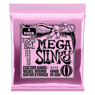 Ernie Ball Mega Slinky 10.5-48 Electric Guitar Strings - 3 Pack